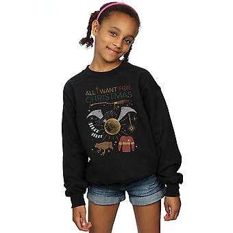 Harry Potter Mädchen All I For Christmas Sweatshirt want