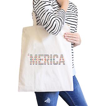 With 'merica Natural Tribal Pattern Canvas Bay For Independence Day